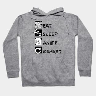 Eat Sleep Anime Repeat Hoodie